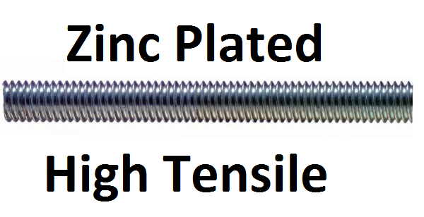 Zinc Plated Imperial high Tensile Threaded Rod